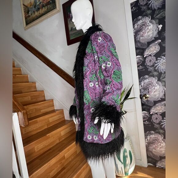 FP x Anna Sui Jacquard Faux Fur Jacket - Picture 6 of 8